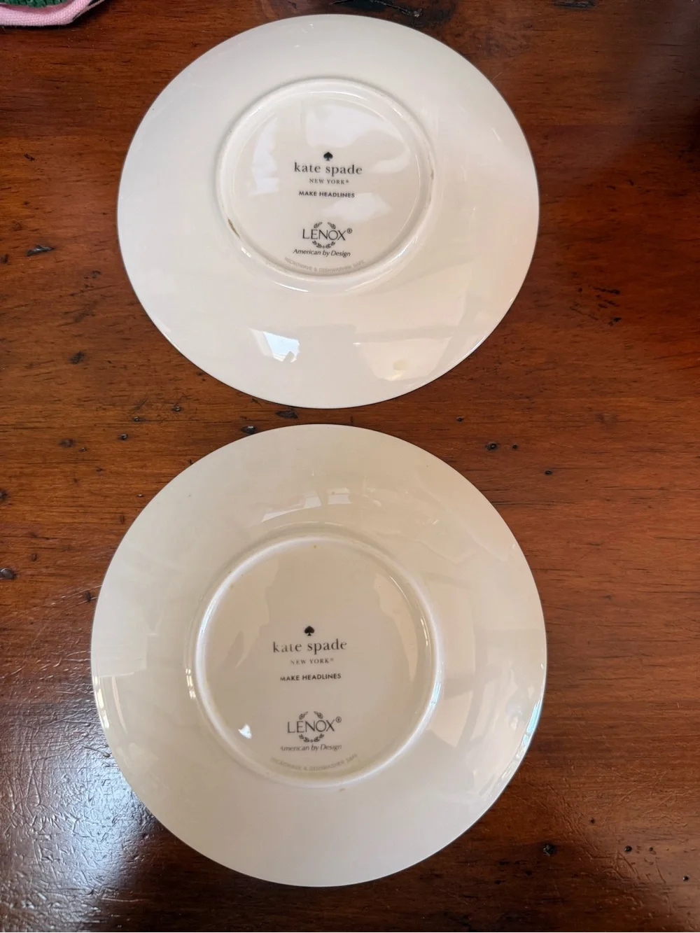 2 kate spade Pink & Blue Illustrated Fashion Wall Plates